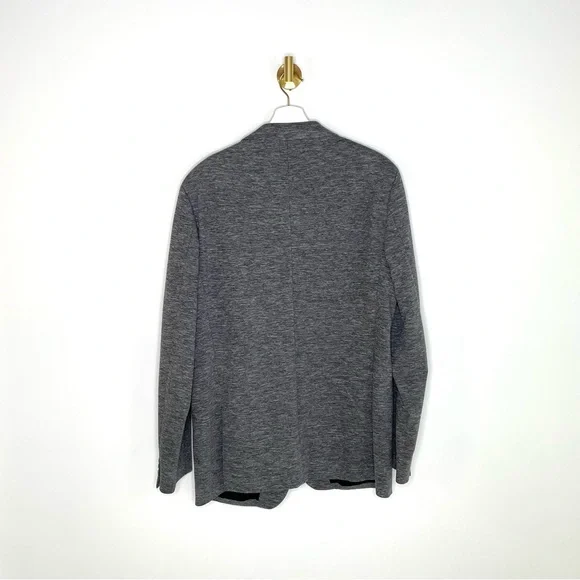 MensTheory Grey Knit Single Button Casual Blazer w Darting & Slit Pockets 46
